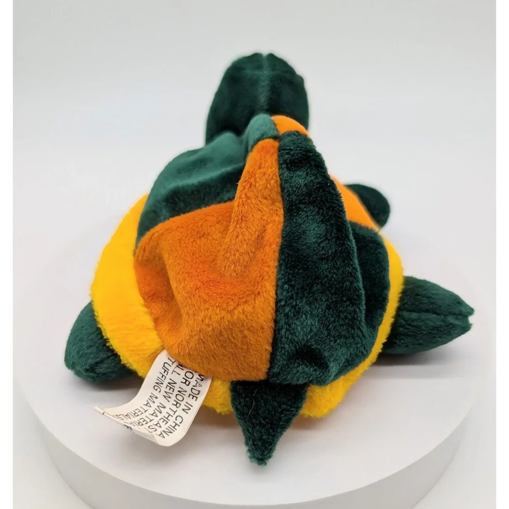 Northeast Imports Turtle Tortoise Plush Bean Bag Stuffed Animal Yellow Orange 6
